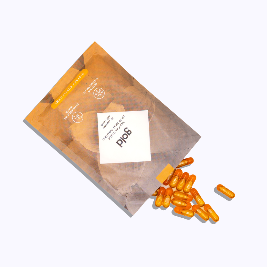 Gold | Medical Grade Liposomal Turmeric (Biodegradable Refill Pouch)